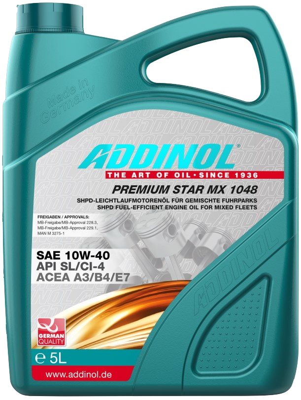 Моторное масло Addinol Premium Star MX 1048 10W-40, 5л